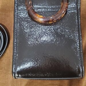 Anthropologie Black and Gold Bag